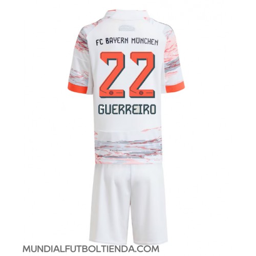 Camiseta Bayern Munich Raphael Guerreiro #22 Segunda Equipación Replica 2025-26 para niños mangas cortas (+ Pantalones cortos)